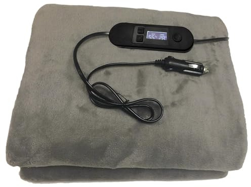 Manta térmica | Manta térmica eléctrica | Manta eléctrica para coche de 12 V | Mantas térmicas con efecto de calentamiento rápido | Ajuste de 5 velocidades | Manta térmica para coche | Mantas de viaje