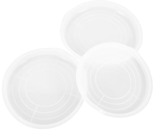 Garneck Lot de 3 Couvercles en Plastique pour Bols de 16 Cm 18 Cm 20 Cm - Joint Anti-débordement