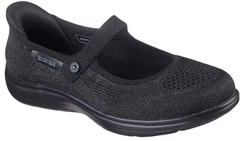 Skechers Hands Free Slip-ins On-The-go Flex Radiant-Estel, Zapatos Planos Mary Jane Mujer, Negro, 40 EU