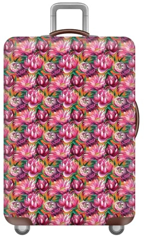 wxlmom Kofferschutzhülle XL Blume Waschbar,Suitcase Cover Für Kinder Und Erwachsene,Elastischer Spandex-Koffer-Protector,Koffer-Abdeckungen