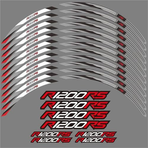 SHYYBD Felgenrandaufkleber Motorrad-Felgenaufkleber, Wasserdichtes Felgenband Für R1200RS R1200 R 1200 RS 2015-2018, 17 Zoll, Felgenaufkleber, Zubehör Felgenaufkleber(Titan)