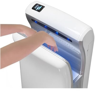 Asciugamani elettrico Asciugamani automatico a getto da 1800 W con doppio sottile verticale for asciugatura rapida elettrica commerciale a parete for WC ,Ultra efficiente dal punto di vista energetico