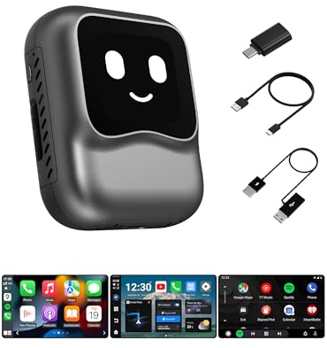 OTTOCAST Nano 2025 – Kabelloser CarPlay & Android Auto Adapter, Android 13 AI-Box mit Sprachsteuerung, Dual-Bluetooth, App Store – Plug & Play für Autos mit kabelgebundenem CarPlay (Modelle ab 2016)