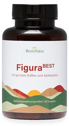 Figura Best Gemüseextrakt-Kapseln mit 1000mg Apfelpektin, Grüner Tee Extrakt, Grüner Kafffee Extrakt, Brokkoli Extrakt, 200% Vitamin C, Nahrungsergänzungsmittel, pflanzlich