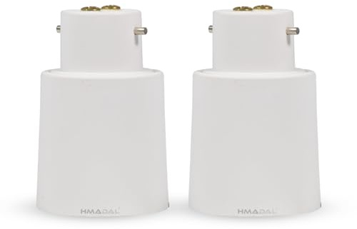 2 Pack B22 To E27 Adapter Bayonet To Screw Bulb Adaptor For Ceiling | E27 To B22 Adapter For Light Bulb Bayonet To Edison Screw Adaptor Light Socket