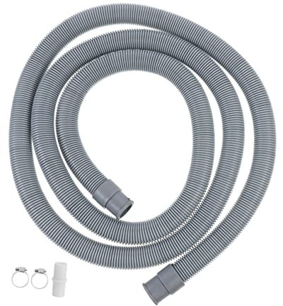Tofficu 1.5m Replacement Washer Draining Hose Washing Machine Extension Discharge Hose for Flexible Draining Tool in Laundry