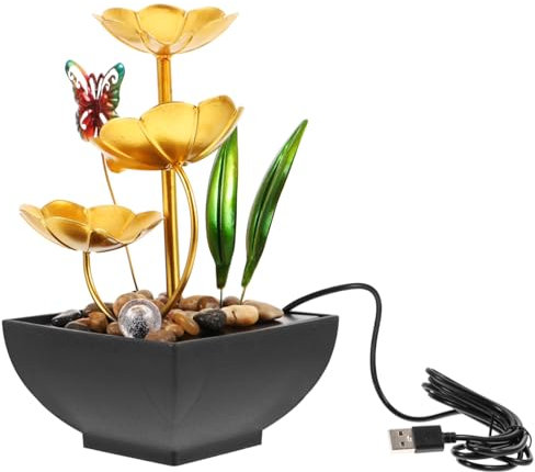 Healifty Fontana Da Tavolo Giocattolo Flusso D'acqua Decorazione Interna Elegante Paesaggio Per Ufficio e Camera Da Letto