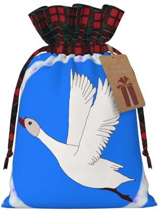 Beutel mit Kordelzug, Motiv: fliegende weiße Gänseblume, wiederverwendbar, ideal zum Verpacken und Aufbewahren, Größe M