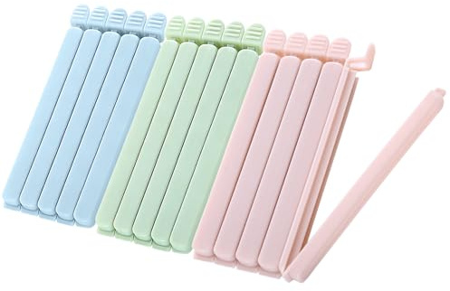 APKOL 15 Stück 15cm Verschlussclips Beutel Groß, Verschlussklammern | Tütenclips Bunt Clips Tüten Tütenklammern Tütenverschlüsse Beutelklammern für Küche Lebensmittel, Essen, Sandwich, Kaffee