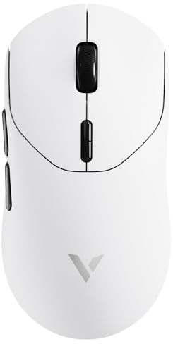 Rapoo VT2 Souris Gamer sans Fil, Capteur Optique 26K, Polling Rate Réel de 8000 Hz, Ultralégère 53g, 750 h d'autonomie, Jusqu'à 100 Millions de Clics, 10 Boutons Programmables avec Macros, Blanc