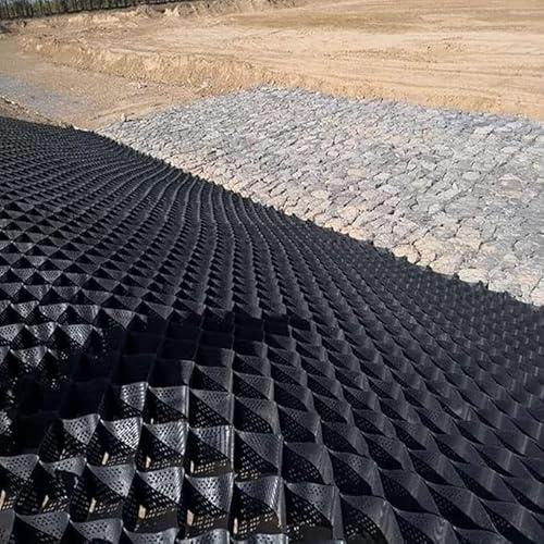 Griglie for pavimentazione a nido d'ape, griglia in ghiaia for carichi pesanti for terreno ed erba Stabilizzatore for casette da giardino Vialetto e griglia for percorsi(10cm high,3m x 10m)