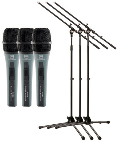 Pronomic DM-59 Mikrofon + MS-15 Pro Mikrofonstativ 3X Starter Set