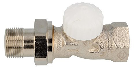 TA Heimeier Thermostat-Unterteil V-exakt II RG vernickelt Durchgang 3/4 Zoll kvs 0,86, 3712-03.000