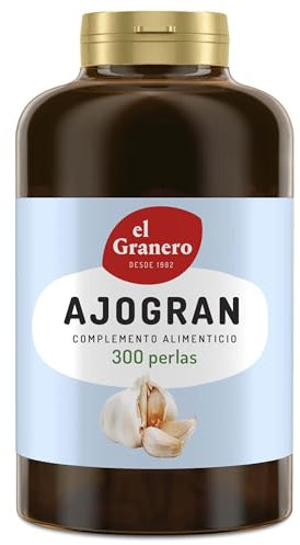El Granero Integral - Ajogran Complex - 300 Perlas - Elaborado a Base de Aceites Macerados de Espino Blanco, Ajo y Hojas de Olivo - Ayuda a Controlar la Tensión Arterial