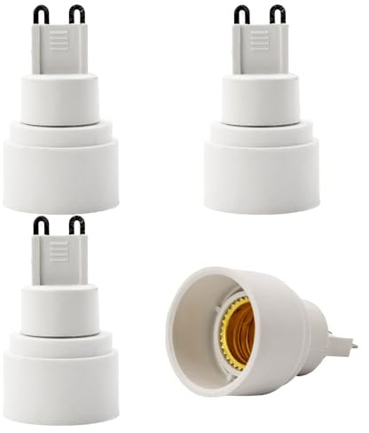 INTIRILIFE E40 auf E27 Lampensockel Adapter in Weiss - 4X Lampenadapter zum Umformatieren von E27 Lampe auf E40 Fassung - 4er Set Konverter für Lampenfassung LED Lampen Glühlampen CFL-Lampen