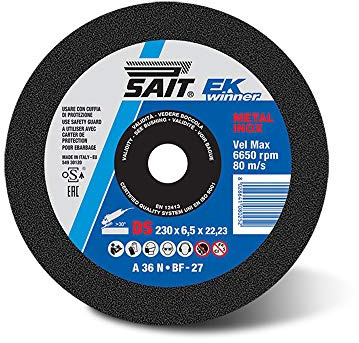 Sait 08023 EK WINNER-DS A 30 N Schruppscheibe, 115mm Durchmesser, 6mm Dicke, 22.23 Mittlere Bohrung, 10 Stück