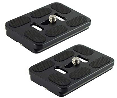 Harwerrel 60mm Quick Release Plate Fits Arca-Swiss Standard for Camera Tripod Ballhead (Pack of 2)