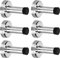 Zoutpy Tope para puerta (6 unidades, acero inoxidable, autoadhesivo, sin taladrar/tornillos, con tope de goma, protección de pared, muelle, 6 cm)