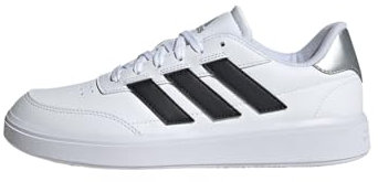 adidas Mujer Courtblock Shoes, Cloud White/Core Black/Silver, 39 1/3 EU