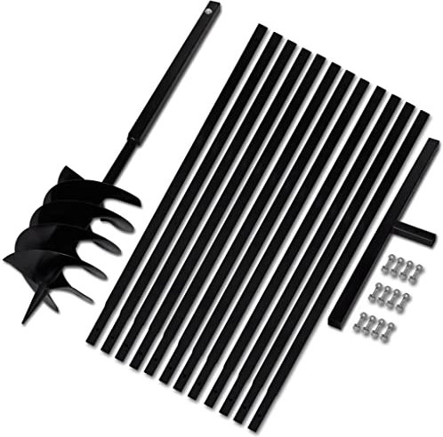 PURADAY Erdbohrer mit Griff 200 mm Verlängerungsrohr 13m Handerdbohrer Gartenbohrer Erdbohrer Hand Bohrer für Edelstahl Erdlochbohrer Metallbohrer Bohrer Set Metall Bohrer mit Einem Griff