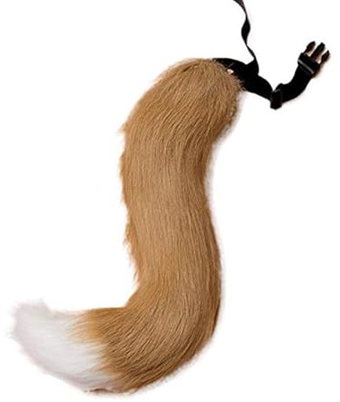 Halloween Party Cosplay Fuchsschwanz, Groß Lang Tier Fuchs Katze Hund Wolf Schwanz, Verstellbaren Fuchs Schwanz für Cosplay Weihnachten Party Kostüm Requisiten