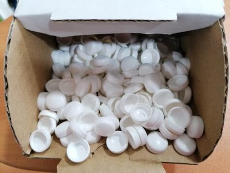 SIO 500x Tapones Blancos para Matrículas Coche y Moto – Tapas Embellecedoras Tornillos Placa Matrícula – Acabado Limpio y Protección – Uso Automoción - para Tornillos matricula embellecedores Blancos