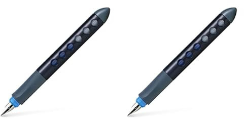Faber-Castell 149860 - Schulfüllhalter Scribolino, für Rechtshänder, Feder A, schwarz, 1 Stück (Packung mit 2)