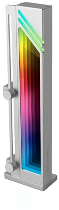 MARSGAMING Mars Gaming MCA-GCB, Grafikkartenhalter, ARGB Infinity Mirror Illumination, GPU-Halter mit ARGB-Synchronisation, Magnetischer Anti-Rutsch-Sockel, Universelle Kompatibilität, Silber-Grau