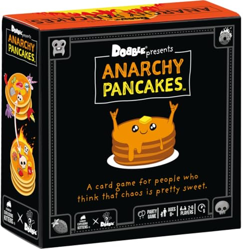 Asmodee Anarchy Pancakes | Dobble Family Kortspel | Åldrar 8+ | 2–6 spelare | 5+ minuters speltid