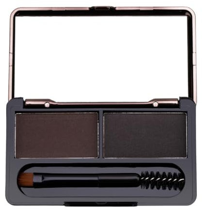 A 2 colori sopracciglia in polvere impermeabile per sopracciglia naturale in polvere per sopracciglia kit scultura di sculture per ragazze per ragazze marrone scuro e grigio 1set