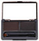 Poudre de sourcils étanche, 2 couleurs poudre de sourcils imperméable de poudre de sourcils naturels étanche Kit de sculpture de poudre à sourcils