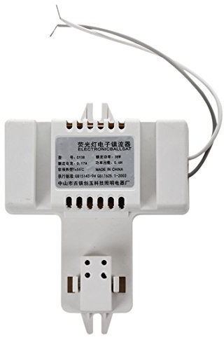 Bordhap White Plastic Shell 4 Pin 2D Tube Bulb Fluorescent Ballast AC 220V 0.19A 38W