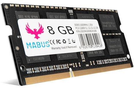 MABUS - Memoria RAM DDR3 8GB 1600MHz SODIMM para Portátil (PC3-12800)