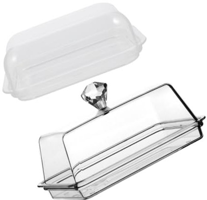 MAGICLULU 2pcs Butter Dish Household Butter Container Case for Kitchen Storage for Keeping Spreadable Made of Acrylic Material