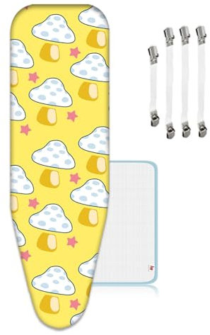 ZJBKX Copriasse da stiro extra large, 160 x 60 cm, 4 clip e 1 panno da stiro, XXL