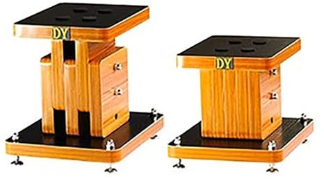 Elitix HiFi Rack Paar Hölzerne Lautsprecherständer, Höhenverstellbar, TV-Ständer, Medienkonsole für Alten Vintage-Stereo-Receiver, Stereo-Racks, Möbeltisch(22-27cm,S)