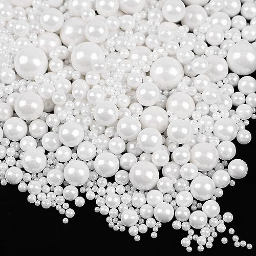 Perles Comestibles de 120g /4,2 oz en Sucre Blanc Streusel Pour Desserts Perlé Décoration de gâteaux Décorations pour Biscuits Cupcakes Sucrés pour mariages et Décoration de Quotidien