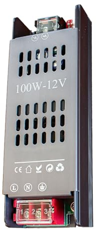 Alimentation LED Slim 12V CC, 100 W, transformateur DIP réglable (25%-100%), entrée 200-240 V CA, IP20