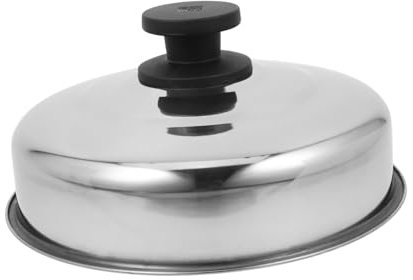 OUNONA Stainless Steel Steak Cover Food Plate Cover Heat Resistant for Grilling Melting Cheese Outdoor BBQ Home Kitchen