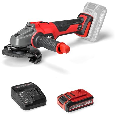 Einhell Akku-Winkelschleifer AXXIO 18/115 (18 V, 700 W, Ø 115 mm Scheibendurchmesser, 28 mm Schnitttiefe, ohne Trennscheibe, inkl. 4,0 Ah PLUS Akku & Ladegerät)