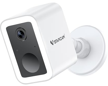 VSTARCAM 2K Wireless Security Camera, Outdoor and Indoor, Magnetic Mount, Free Cloud Storage, Spotlight & Siren, AI Motion Detection, 1-6 Months Battery Life, 2.4/5GHz WiFi, Color Night Vision, IP66