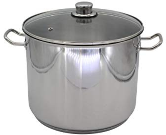 Krüger 72727 Pentola Jumbo 14 l con Coperchio in Vetro