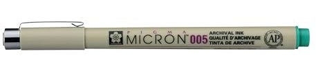 SAKURA Pigma Micron 005 Fineliner - 0,20 mm - Grün - Wasserfeste und archivtaugliche Tinte