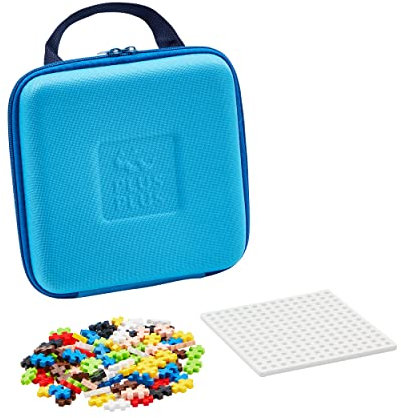 Plus-Plus 9607012 Kreativ-Bausteine, Reisekoffer Set, Geniales Konstruktionsspielzeug, 100 Teile, Blue