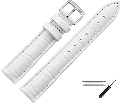 MARBURGER Uhrenarmband 18mm Leder Alligator Prägung - Werkzeug Montage Set 14318