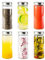 PUREGANIC® Smoothie Gläser Set 6x 380 ml Schraubgläser mit Deckel/Ø 58 mm Deckel/Smoothie Flasche, mit Deckel/Made in Germany
