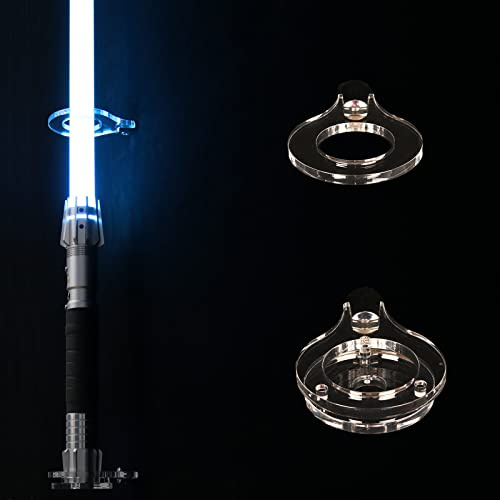 WANLIAN Supporto per Spada Laser da Parete - Espositore Verticale in Acrilico (Trasparente 1 Foro)