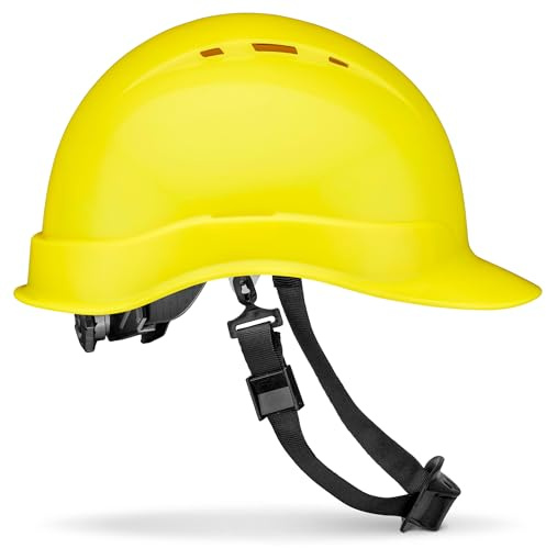 Acerpal Updated Vented Cap Hard Hat, Hi-Vis Lime, Padded, OSHA Construction Safety Approved Hardhats, Hard Hats for Men, Cascos De Construccion Helmet.