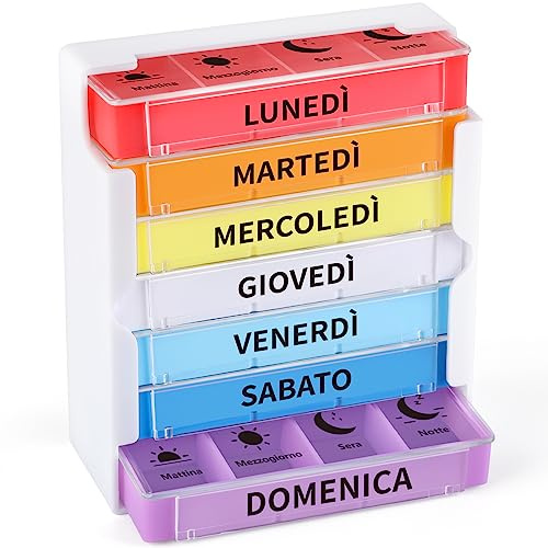Opret Portapillole Settimanale 28 Scomparti ITALIANO da Viaggio