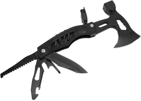Schwarzes Multitool Axt Beil Supreme Outdoorsman's Utensil Perfekt für Camping Notfälle Unverzichtbares Kompaktes Handwerkzeug Schmuck Hämmer